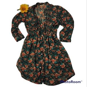 American Rag Floral Sheer Shirt size Small